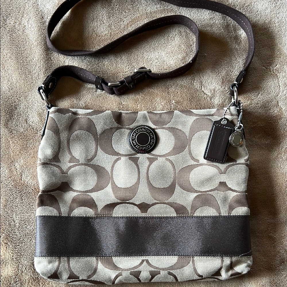 Coach Brown & Tan Crossbody Bag